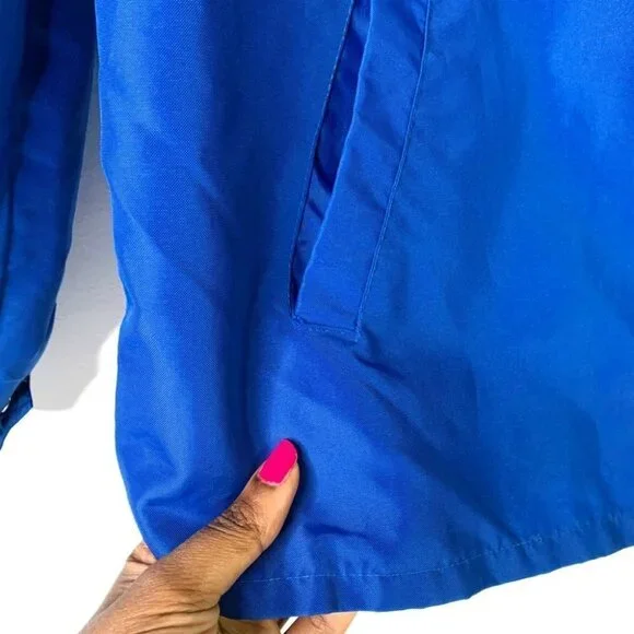 VINTAGE BLUE WATERPROOF RAIN SPRING SUMMER JACKET  UNISEX MEN WOMEN SIZE … - Picture 7 of 11